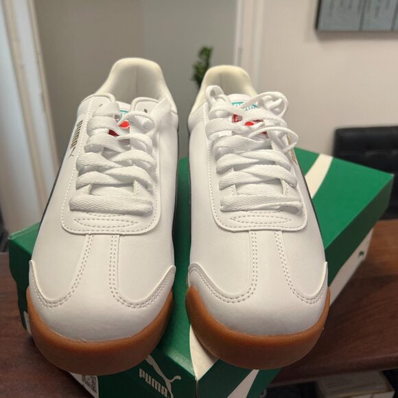 Puma Sneakers shoes Mens 9.0 Roma Basic Plus White Evening Sky New in Box - Picture 9 of 9